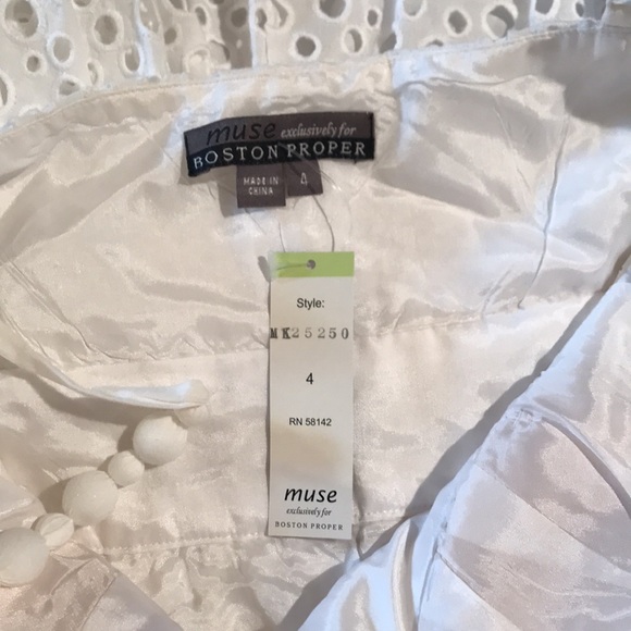 Boston Proper Muse eyelit white dress - Picture 7 of 8
